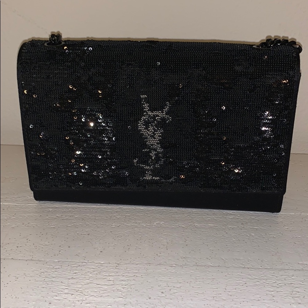 YVES ST LAURENT glitter silk purse
